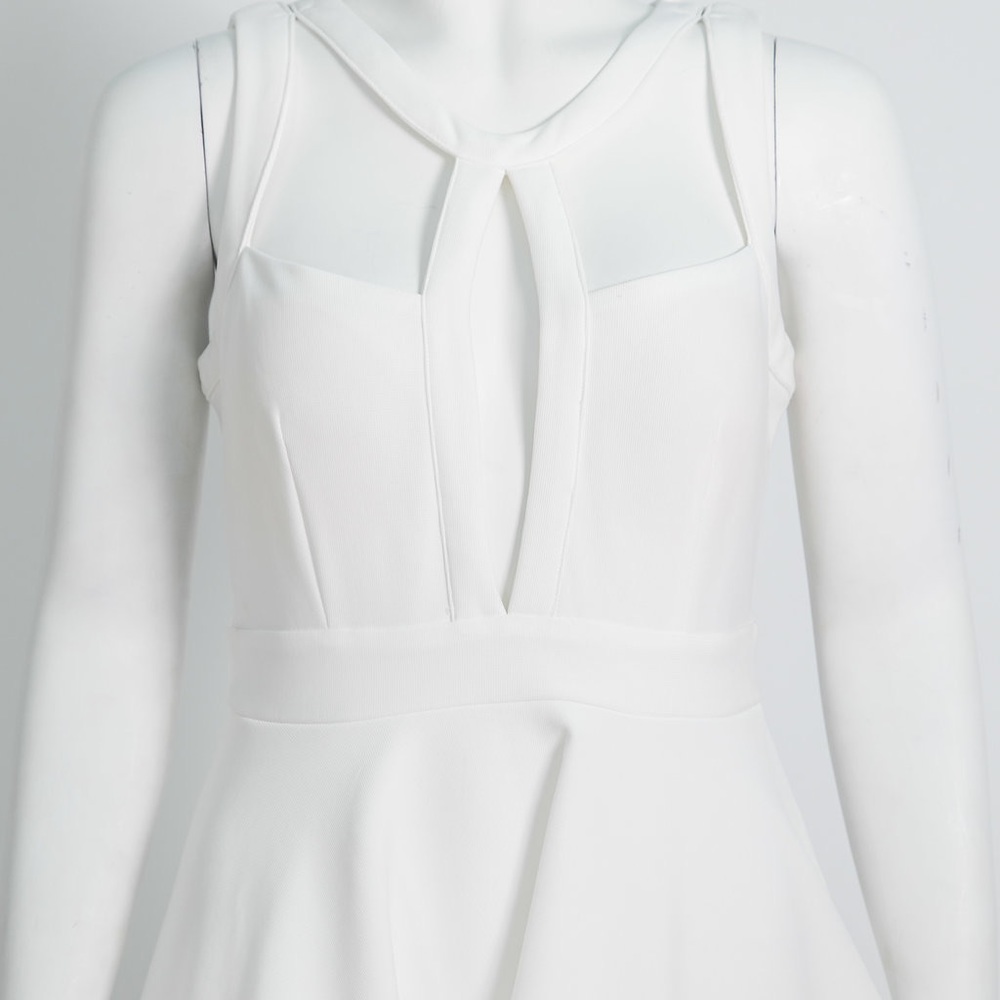 White Fit & Flare Spring Dress